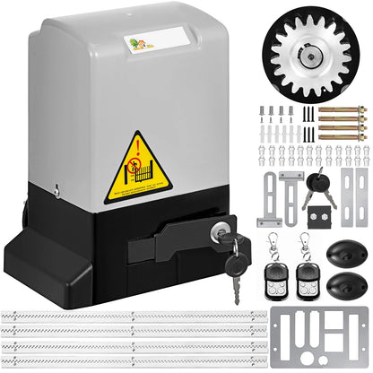 Automatische Schuifpoortopener – Poortopener – Schuifpoort Motor – Automatische Toegang – Afstandsbediening – 600 Kg Capaciteit – Waterbestendig - QUORE