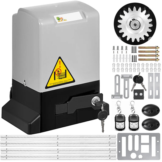 Automatische Schuifpoortopener – Poortopener – Schuifpoort Motor – Automatische Toegang – Afstandsbediening – 600 Kg Capaciteit – Waterbestendig - QUORE