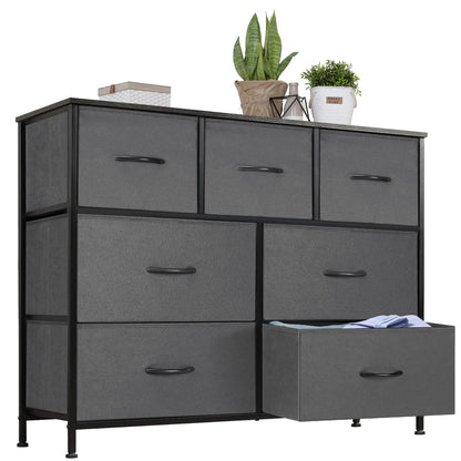 Ladekast - Ladenkastje - Multifunctionele 7-Lades Kast - voor Slaapkamer en Woonkamer - Minimalistisch - Ruim - en Duurzaam - Organisator - voor Kleding en Opslag - Duurzaam en Veilig - Grijs