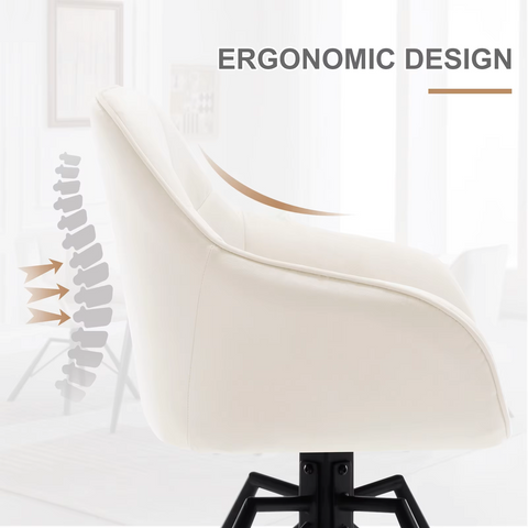 Chair - Dining Chair - Swivel Dining Chair - Ergonomic - Dining Chair with Armrests - Comfortable - Upholstered Kitchen Chair - Velvet Seat - 360° Rotation - Modern Design - 58.5x54.5x82.5cm - Pink Velvet