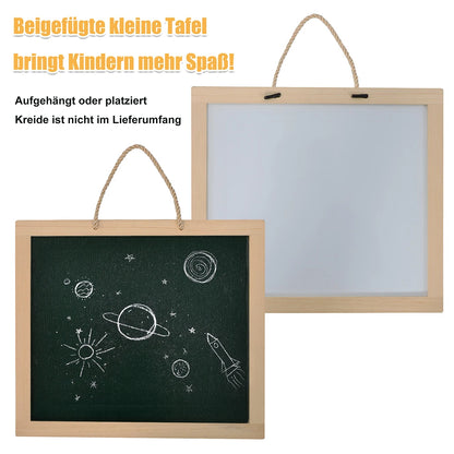 Huisbed kinderen – kinderbed – bedhuisje – kinderbedframe – peuterbed – Grenen hout – Krijtbord – 90x200 cm – Uitvalbeveiliging – Lattenbodem – Wit