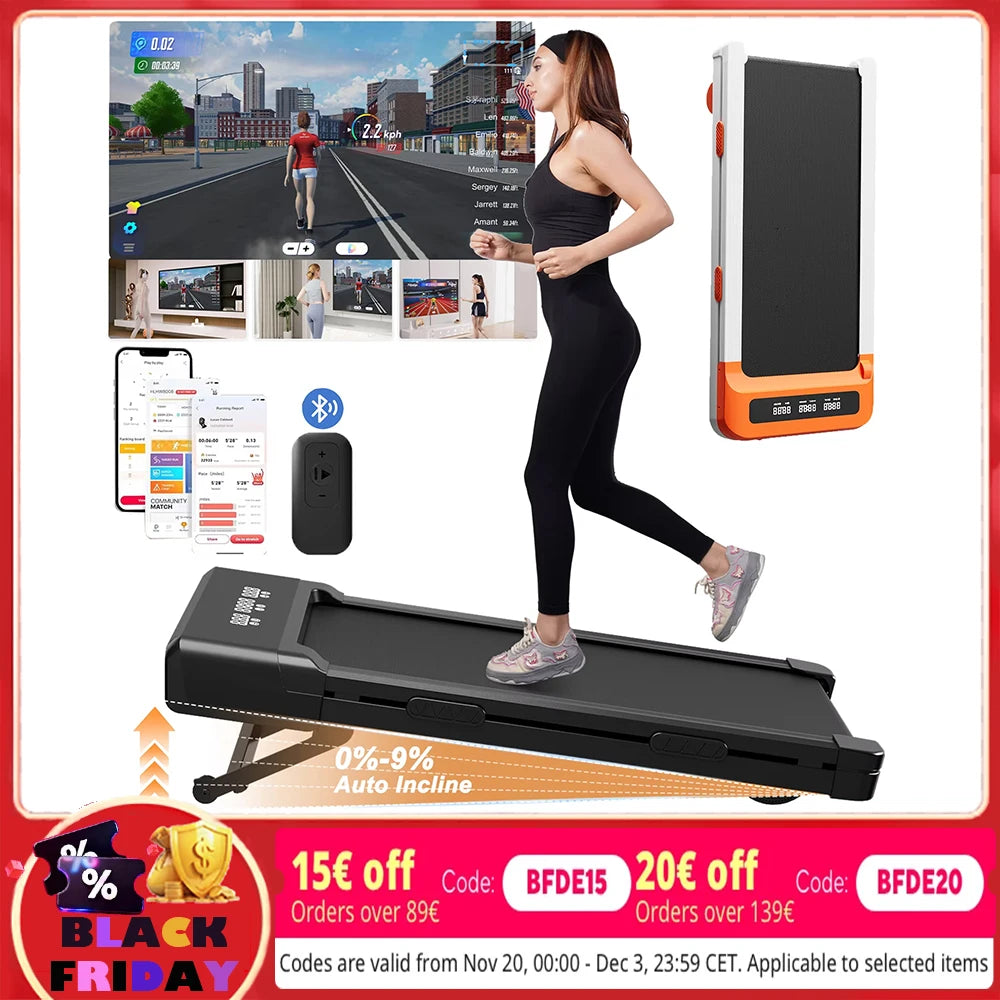 Loopband – Inklapbare Loopband – Wandelband – Fitnessapparaat – Loopmat – 2,5 PK Motor – Variabele Snelheid 1-10 km/u