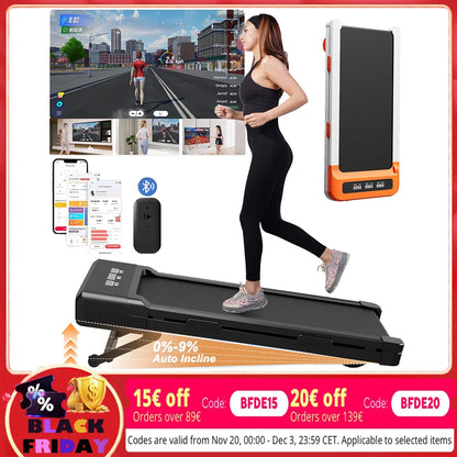 Loopband – Inklapbare Loopband – Wandelband – Fitnessapparaat – Loopmat – 2,5 PK Motor – Variabele Snelheid 1-10 km/u