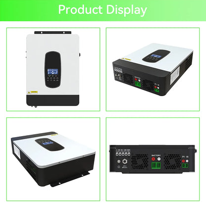 Hybride Zonne-Omvormer – Zonne-Omvormer – Off-Grid Inverter – Duurzame Energie – MPPT Laadregelaar 80A – 3000W Vermogen - 24V - QUORE