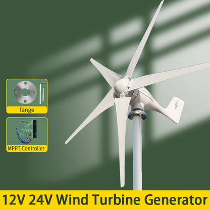 4000W High Efficiency Wind Turbine Off Grid System 12V 24V Output Voltage 220V 230V Home Appliance Power Supply System
