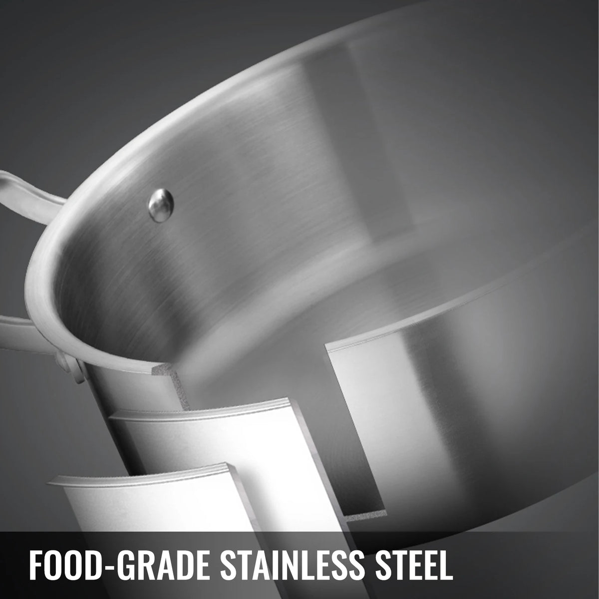 Steamer Pot - Food Steamer - Pot with Lid - 5 Layers - 28CM - Stainless Steel Steamer - For Cooking Food Steamer Set - Suitable for Gas and Electric Grill Stoves - Silver