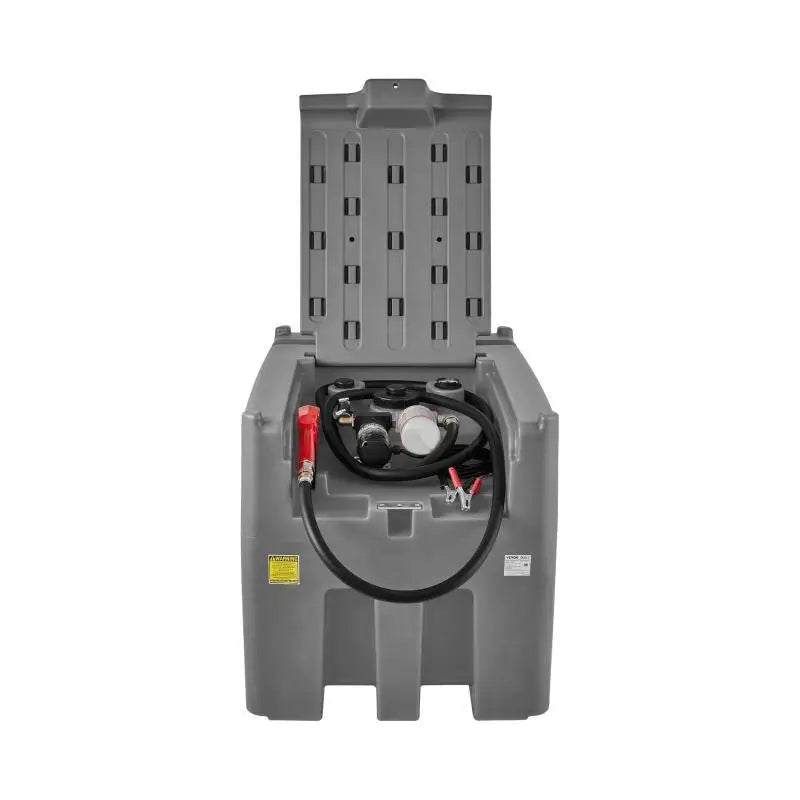 Draagbare Diesel Tank – Mobiele Brandstoftank – Dieselcontainer – Dieselopslag – 58 Gallon - Grijs – 12V Pomp – Duurzaam Polyethyleen