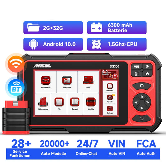 OBD2 Scanner – Diagnosetool – Foutcode Lezer – Autosleutel Programmer – ECU Codering – Bi-directionele Besturing – 28 Resetfuncties