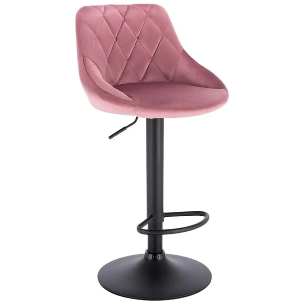 Adjustable Bar Stool - Bar Stool - Bar Stools with Backrest - Footrest - Chrome Steel - Ergonomic Design - Khaki Leather