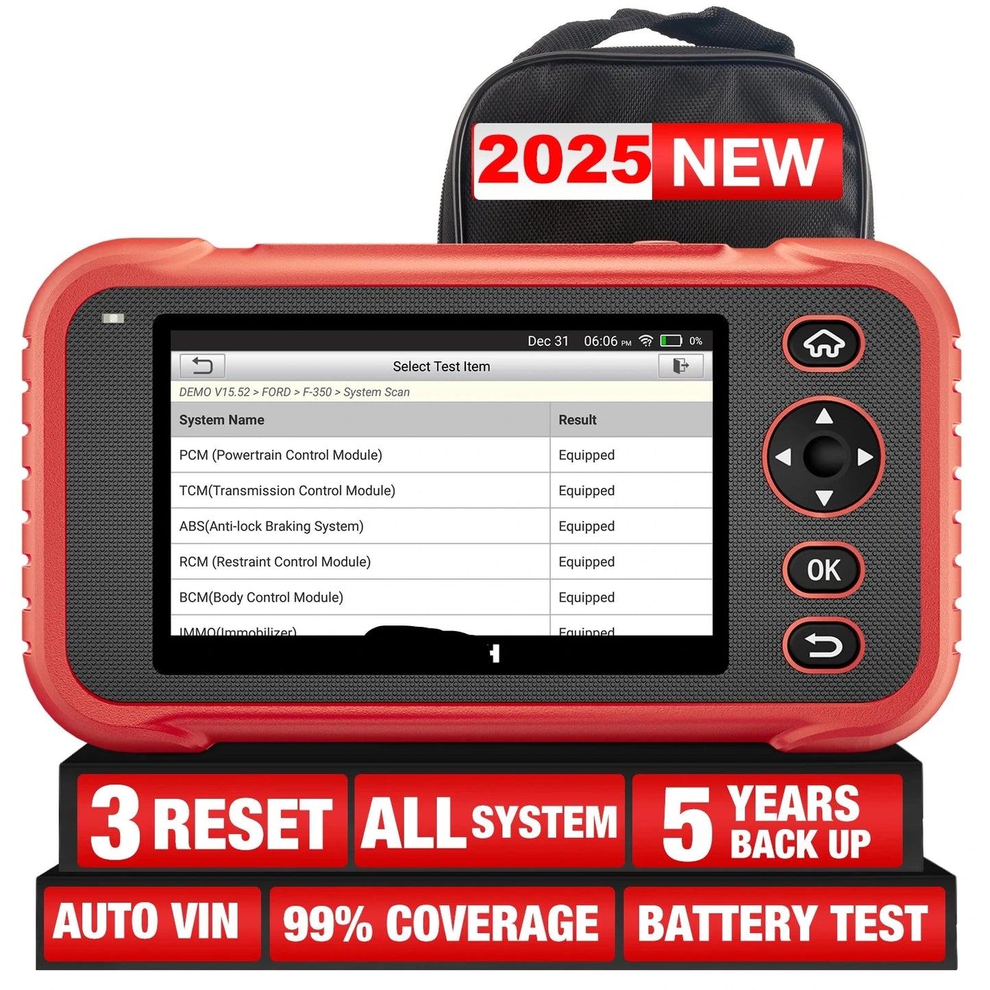 Autodiagnose Scanner – OBD2 Scanner – Foutcode Lezer – Auto Diagnosetool – Live Data Analyse – 3 Resetfuncties – WiFi Updates