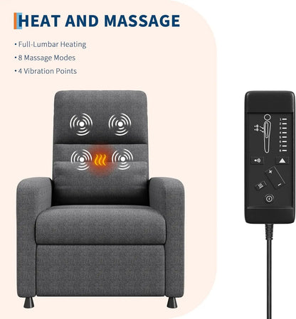 Massagestoel – Massagefauteuil – Relaxstoel – Zitstoel – Elektrische Verstelbare Stoel – Verwarmingsfunctie – Comfortabele Single Sofa