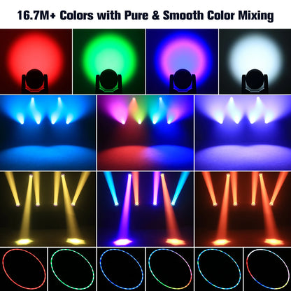 Mini Bee Eye Moving Head Licht – Moving Head Spot – Podiumverlichting – DJ Licht – Disco Licht – 300W RGBW LED – 540° Pan & 250° Tilt – EU Stekker