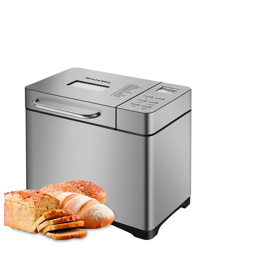 Broodsnijmachine - Broodbakmachine - Broodbakmachine - Automatische Broodbakmachine - 19-in-1 - 650W - 1KG - Inclusief Fruit & Notendispenser - QUORE