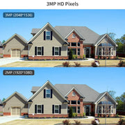 Hiseeu - WK-10VP-4HB613 - Security Camera System - 10CH 3MP Camera - Outdoor - Surveillance Camera - Security Camera - Security Camera System - AI Human Detection - 4 Pieces - White