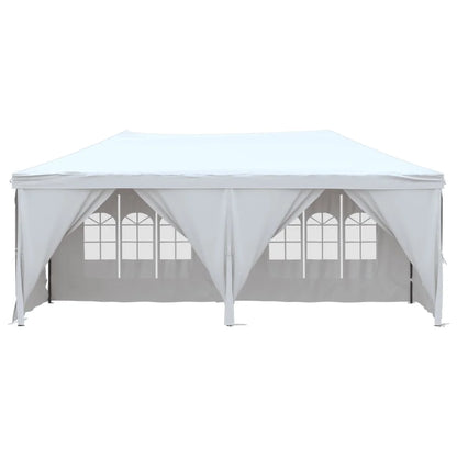 Tuinpaviljoen – Partytent – Draagbare Koepeltent – Opvouwbare Wandtent – Tuinkamer –  UV Bescherming – 210D Oxford Stof – Stalen Frame - 3 x 6 m - Wit
