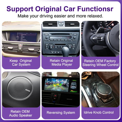 Autoradio BMW 3/5 Serie – Multimedia Speler – Navigatiesysteem – Touchscreen Radio – CarPlay Android Auto – 8,8 Inch Scherm – Draadloze Connectiviteit - QUORE