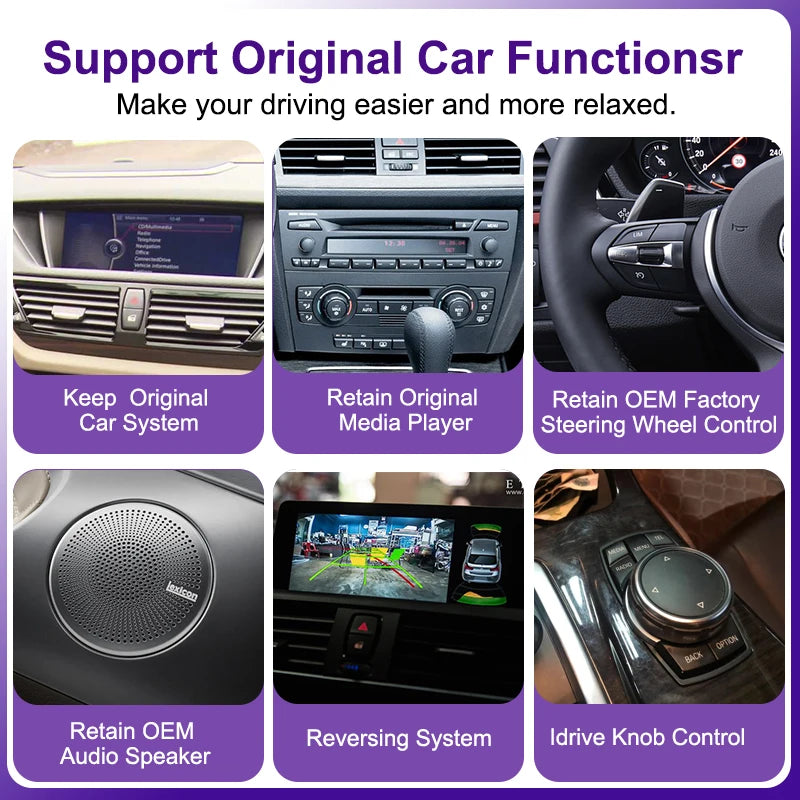 Autoradio BMW 3/5 Serie – Multimedia Systeem – Navigatie Unit – Touchscreen Radio – Draadloos CarPlay Android Auto – 8,8 Inch Display – Linux Besturingssysteem - QUORE