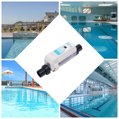 Zout-Chlorinator – Zwembad Desinfectiesysteem – Zoutwater Reiniger – Zwembadreiniging – Compact Ontwerp – Geschikt Voor 50 M³ – Zelfreinigend