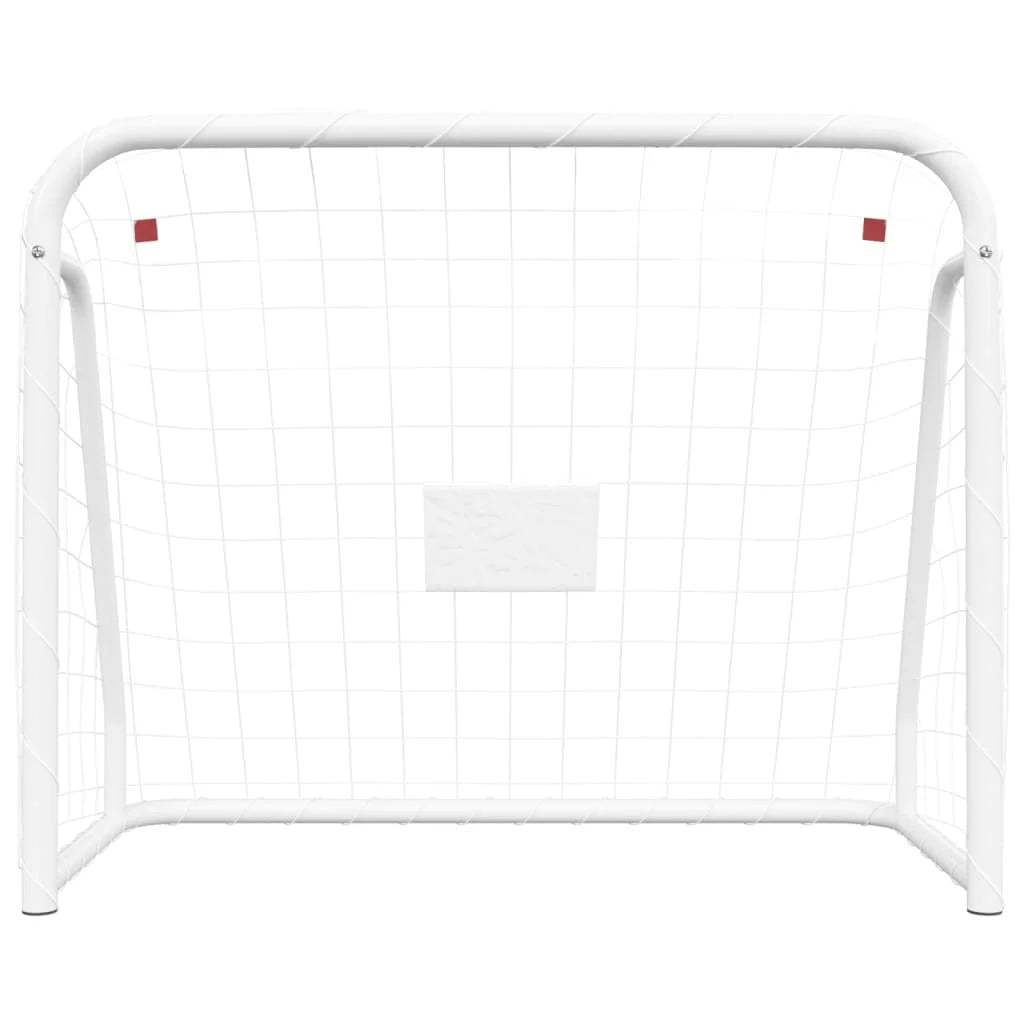 Voetbaldoel - 214 x 75 x 152 cm - Voetbaldoel gemakkelijk op te bergen - Voetbalnet voor voetbal - Doelpaal - Junior sporttraining - Opvouwbaar - Draagbaar - Voetbalnet voor kinderen - Wit
