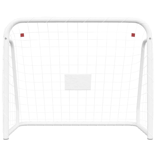 Voetbaldoel - 214 x 75 x 152 cm - Voetbaldoel gemakkelijk op te bergen - Voetbalnet voor voetbal - Doelpaal - Junior sporttraining - Opvouwbaar - Draagbaar - Voetbalnet voor kinderen - Wit