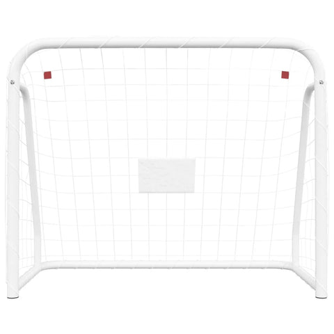 Football goal - 214 x 75 x 152 cm - Football goal easy to store - Football net for football - Goal post - Junior sports training - Foldable - Portable - Football net for children - White