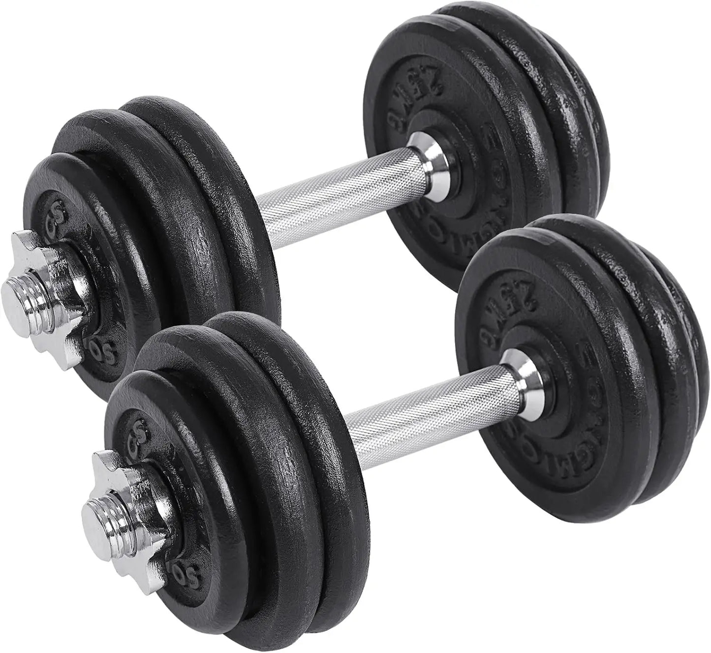 Halterset - Dumbells - 20/30/40kg - Verstelbare - Halterstang Met Gewichten – Voor Krachttraining - en Fitness - Duurzame Gewichtsplaten - Zwart - QUORE