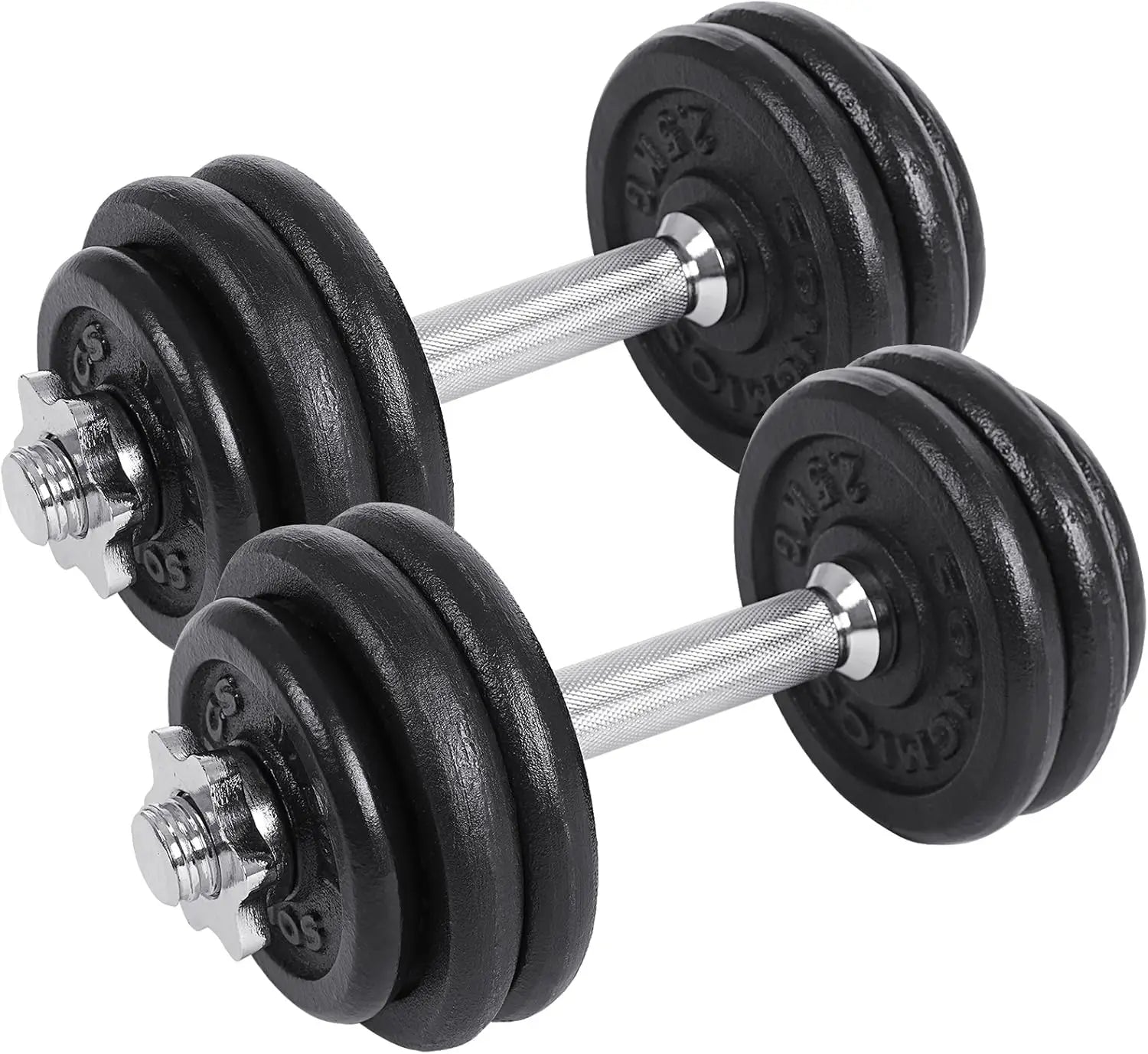 Halterset - Dumbells - 20/30/40kg - Verstelbare - Halterstang Met Gewichten – Voor Krachttraining - en Fitness - Duurzame Gewichtsplaten - Zwart - QUORE