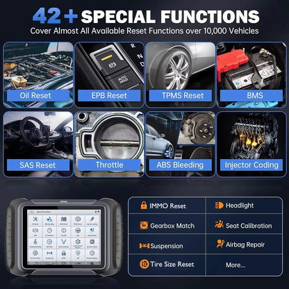 Autodiagnose Scanner – Sleutelprogrammering – ECU Codering – Foutcode Uitlezen – Touchscreen 8-Inch – Wifi – 42+ Onderhoudsfuncties