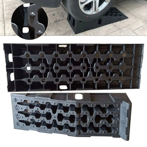 Oprijplaten - Garage oprijplaat - Auto-onderhoud oprijplaat - Autolift oprijplaat - Autogarage - Antislip - 1 paar - Zwaar - Capaciteit 7 ton - Kunststof - Zwart