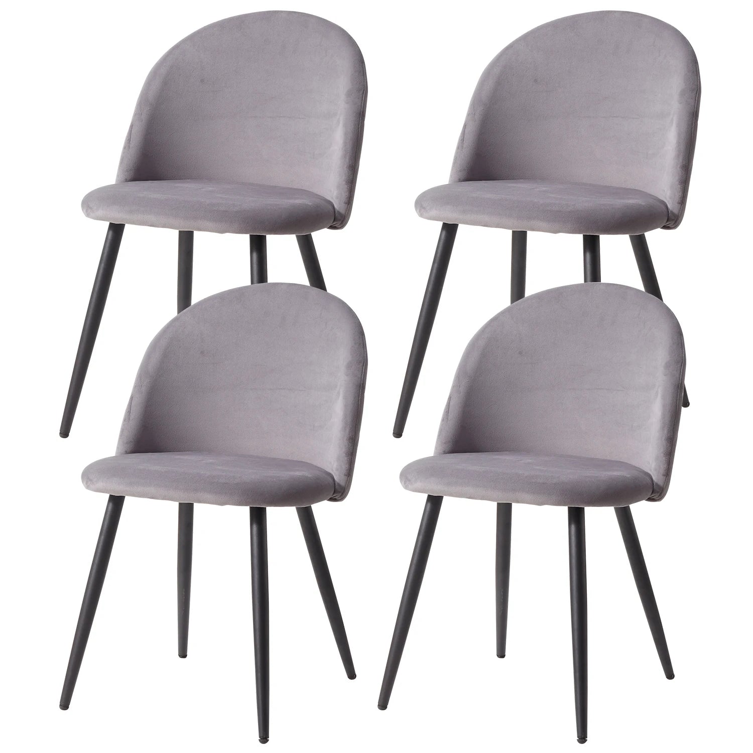 Velvet Stoelen – Eetkamerstoelen – Woonkamerstoelen – Scandinavische Stoelen – Sfeervolle Stoelen – Zachte Velvet Stof – Stevig Metalen Frame - QUORE