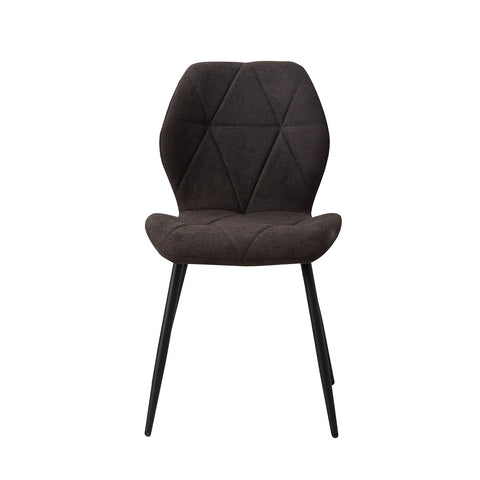 Dining Chairs - Chair - Dining Chair - Set of 4 - Upholstered - Soft Linen - Velvet Seat - Ergonomic - Metal Legs - Comfortable and Stylish - 42cm x 48cm x 86cm - Black