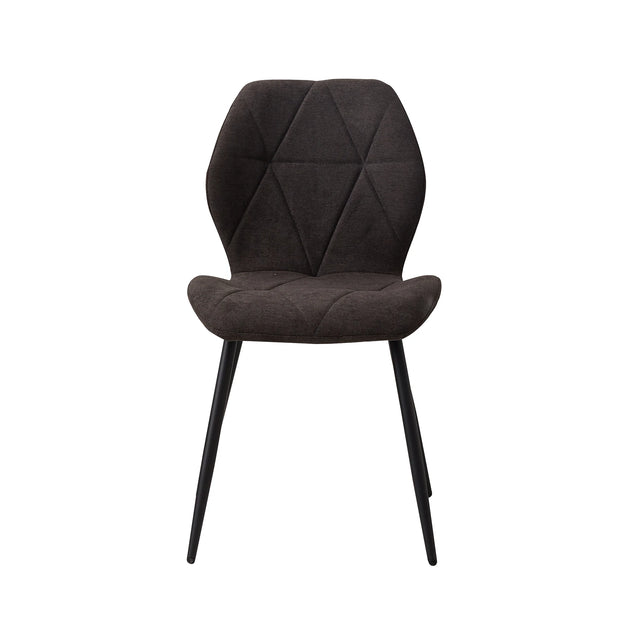 Dining Chairs - Chair - Dining Chair - Set of 4 - Upholstered - Soft Linen - Velvet Seat - Ergonomic - Metal Legs - Comfortable and Stylish - 42cm x 48cm x 86cm - Black