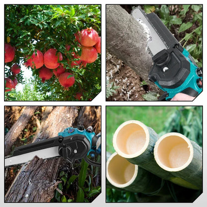 Mini Kettingzaag - Kettingzaag - Takkenzaag - Handzaag - Snoeizaag - Draadloos - Borstelloze - 8 Inch - voor Houtbewerking en Tuinwerk - 1 Accu