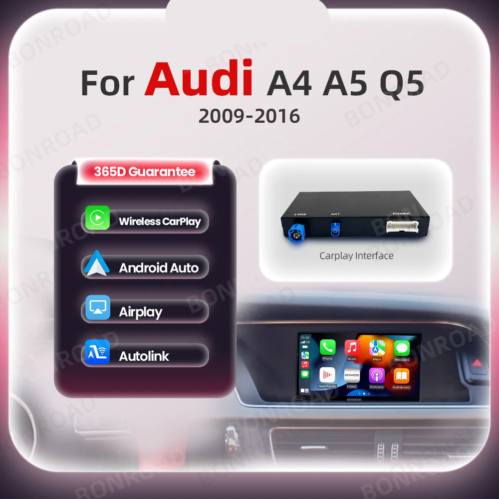 Draadloze CarPlay Adapter – Android Auto Interface – Bluetooth Connector – Auto Multimedia Upgrade – Audi MMI 3G Compatibel – Plug & Play Installatie – GPS Navigatie Met Realtime Updates - QUORE
