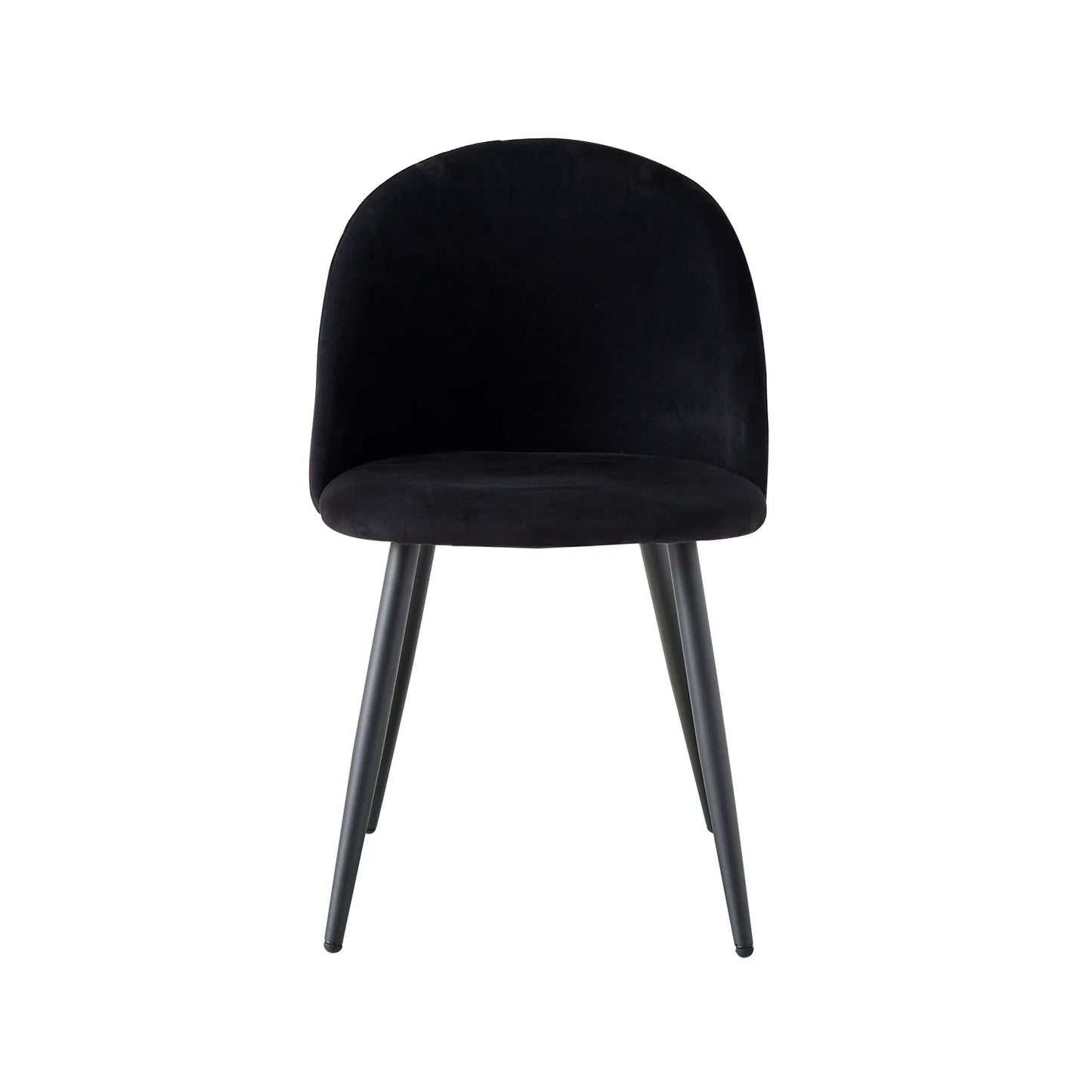 Eetkamerstoelen – Fluwelen Stoelen – Velvet Stoelen – Metalen Frame – Set Van 6 – Ergonomisch Comfort – Snelle Montage – Zwart