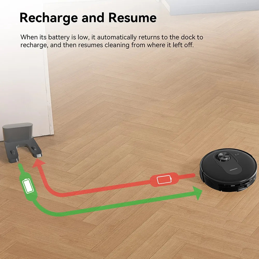 Robotstofzuiger – Robotstofzuiger Met Dweilfunctie – Robotstofzuiger Met App – Slimme Robotstofzuiger – 4200Pa Zuigkracht – 3200mAh Batterij