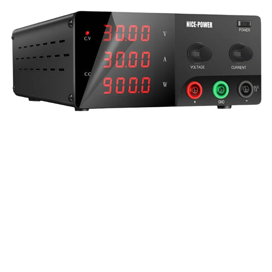 Labvoeding - DC Bench Voeding - Regelbare Voeding - Voeding - Lab Bench Voeding - Functiegenerator - 30V - 30A - 900W Zwart - Zwart