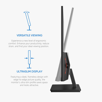 27 inch Monitor – Gaming Scherm – Computerscherm – PC Monitor – Beeldscherm – QHD Resolutie – 180Hz Refresh Rate – 1ms Responstijd – AMD FreeSync - QUORE