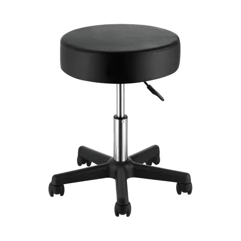 Rolling Stool - Stoel - Kruk - Rolling Stool - Zadelkruk - 40 cm Diameter - Rolling Ronde Kruk - Verstelbaar - 5 Zwenkwielen - voor Bar Salon Kantoor
