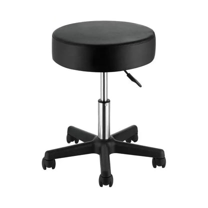 Rolling Stool - Stoel - Kruk - Rolling Stool - Zadelkruk - 40 cm Diameter - Rolling Ronde Kruk - Verstelbaar - 5 Zwenkwielen - voor Bar Salon Kantoor