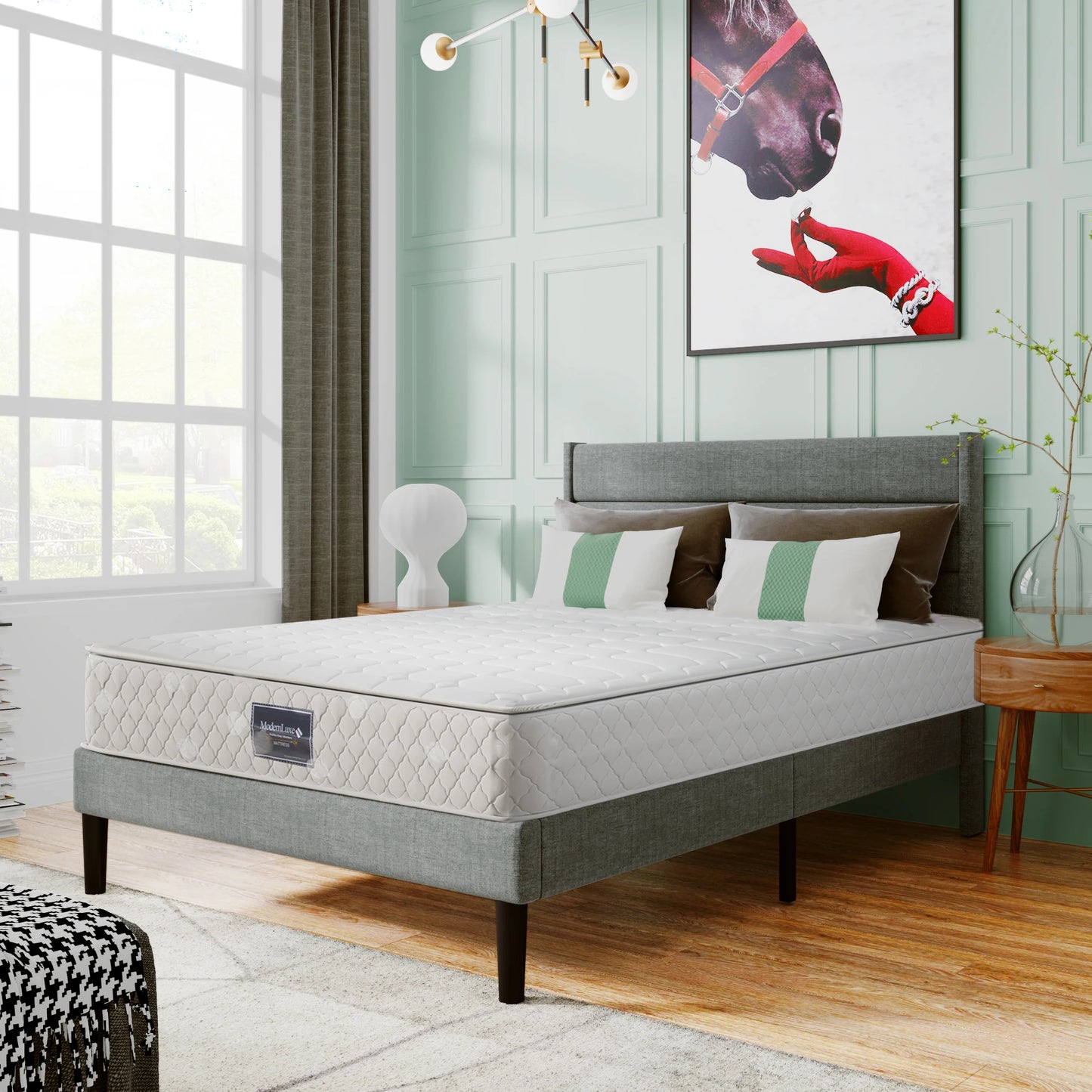 Springmatras – Matras – Pocketveringmatras – Koudschuimmatras – Slaapmatras – 160x200x25 cm – Stevig H3 – 7-Zones Koudschuim