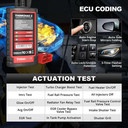 OBD2 Scanner – Auto Diagnosetool – Foutcode Lezer – Voertuig Scanner – OBD Scanner – CAN FD Ondersteuning – 16 Onderhoudsfuncties – Bluetooth Connectiviteit