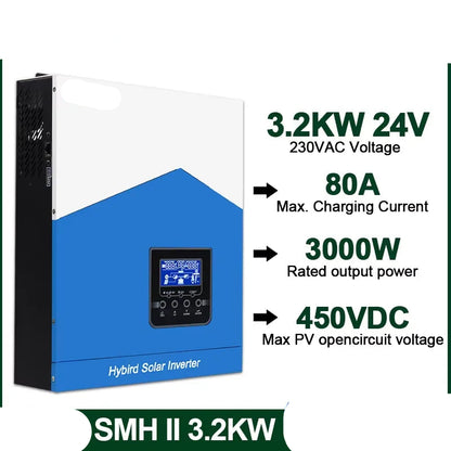 Hybride Omvormer Solar – Zonnepaneel Omvormer – Zonnestroom Omvormer – Solar Inverter – Energie Omvormer – MPPT Zonnepaneelregelaar – Pure Sinusuitgang 3000W