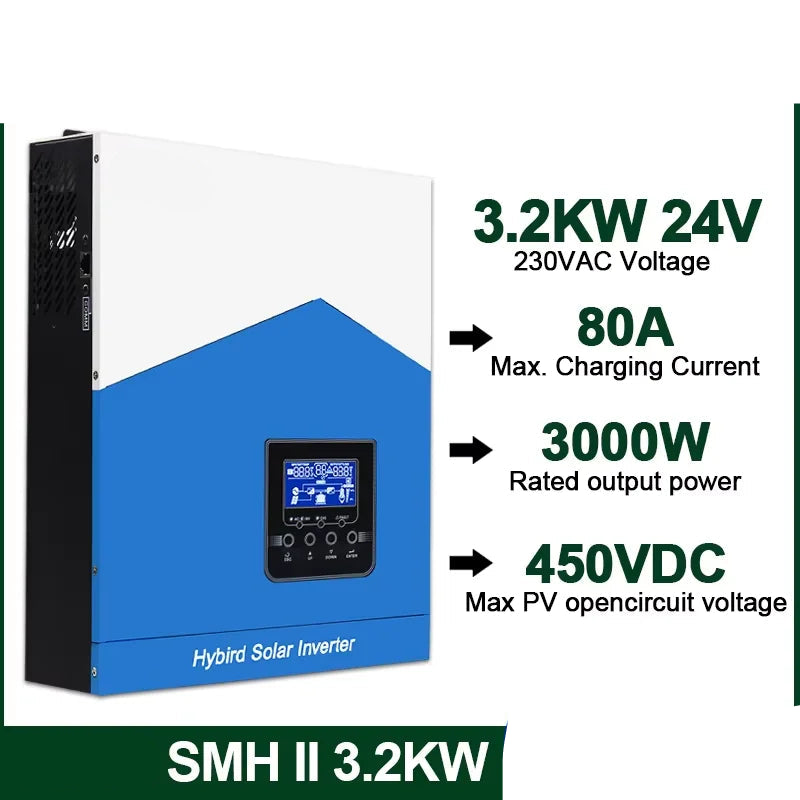 Zonne-omvormer – Hybride Omvormer – Solar Inverter – MPPT Laadregelaar – BMS Systeem – 3.2KW Vermogen – WiFi Monitoring