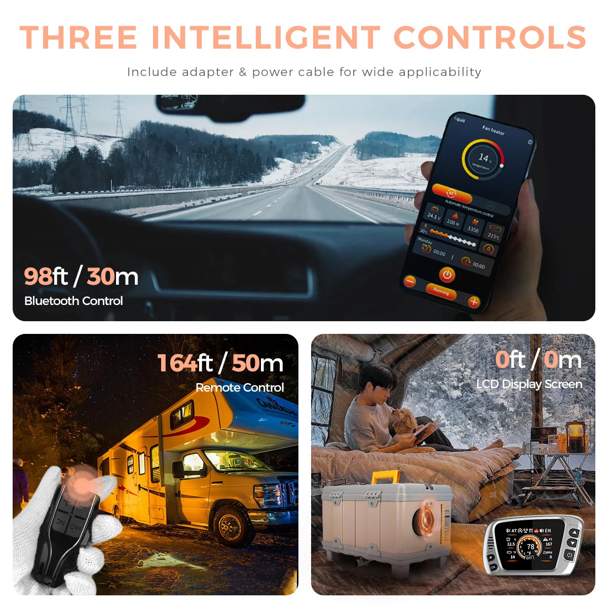Diesel Luchtverwarmer – Dieselkachel – Parkeerverwarmer – Camper Verwarming – Mobiele Heater – 8 kW Vermogen – Bluetooth App Bediening