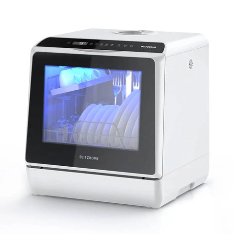 Dishwasher - Freestanding - Smart table dishwasher - Cutlery basket - for home kitchen - 50Hz - 900W - 220V-240V - White