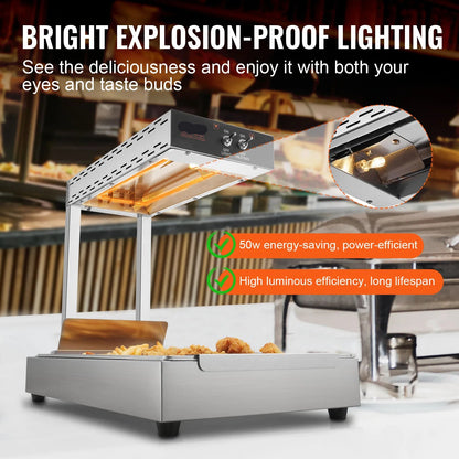 Warmhoudbak - Buffetwarmer - Voedselwarmer - 20L - 750W - Frietwarmhoudbak – Commerciële Voedsellamp voor Horeca & Buffet