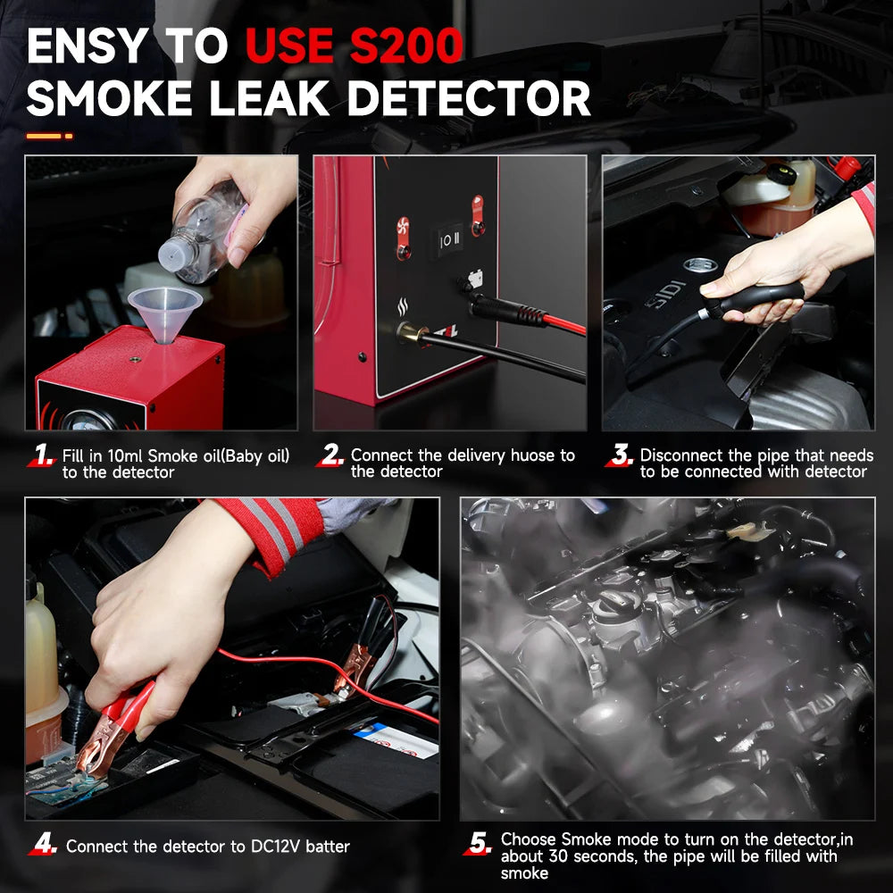 Rooklekkage Detector – Rooklek Detector – Lekscanner Auto – Lekdetector Motor – Automatische Luchtaanvoer – Veilige Rooktest