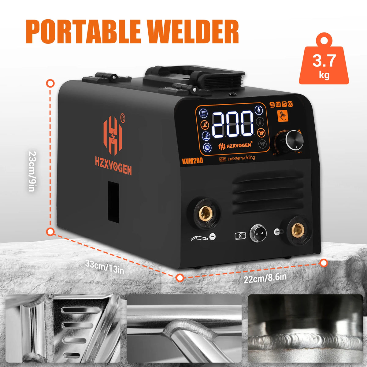 Hzxvogen - Lasmachine - Elektrische lasmachine - 3 in1 MIG/TIG/MMA - Halfautomatische lasmachine - Inverter Welder Synergy Tool - Niet-gas voor gasloos ijzersolderen - QUORE