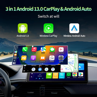 E32 - Dashcam voor Auto - WiFi - Dashcams - FullHD video - Geen Camera aan de voor- en Achterkant - Super compact - Parkeermodus - 16:9 - 10.26 inch Scherm - Zwart - QUORE